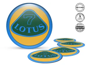 Lotus Wheel Badge Edition Resin Domed Labels
